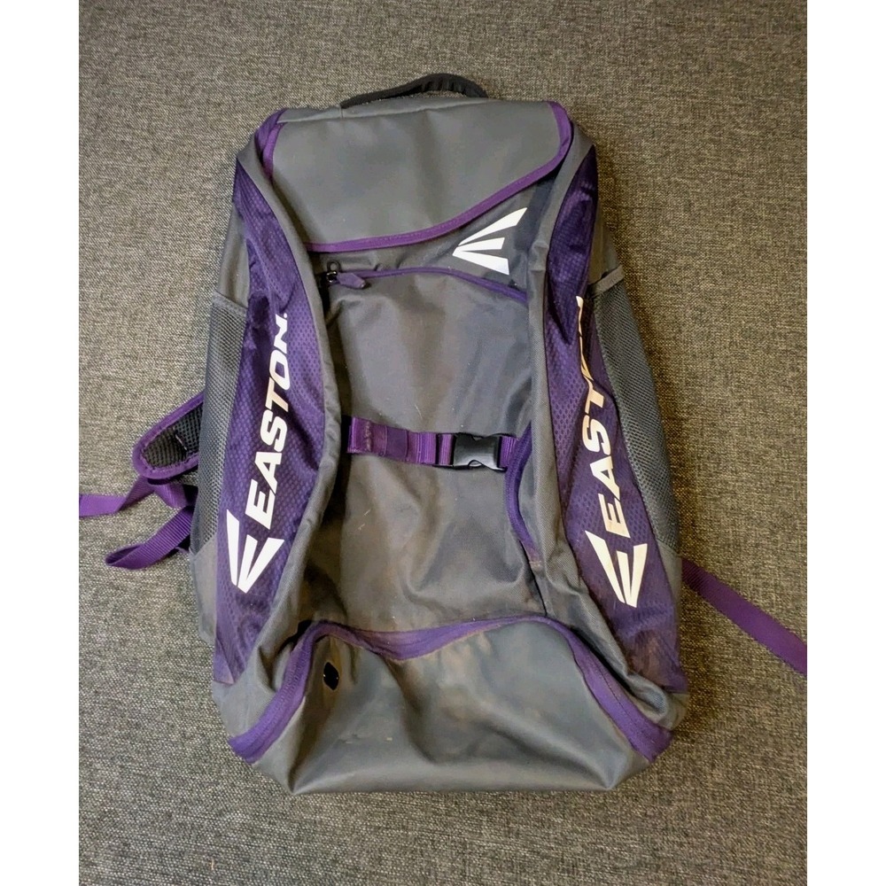 Easton Elite Purple/Gray Baseball Softball Backpack Duffle Game Ready Bat Bag